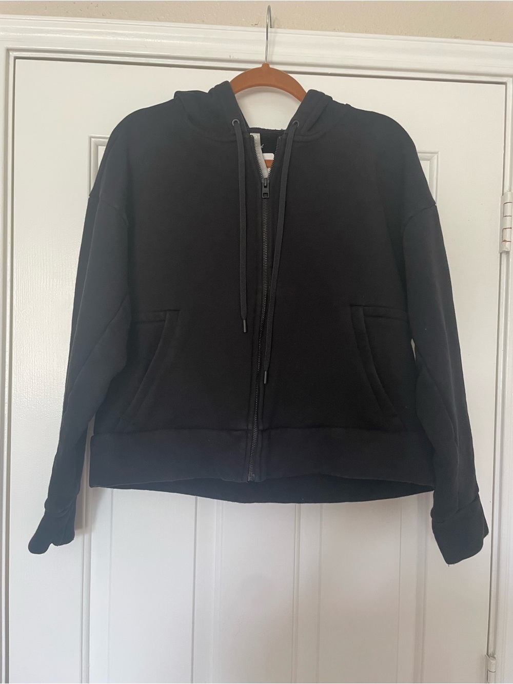 Athleta Black Full-Zip Hoodie Jacket
